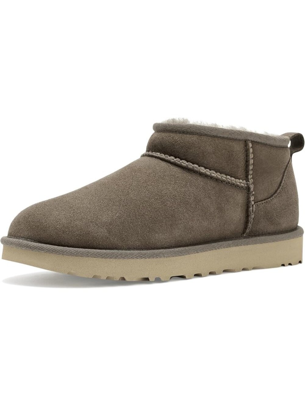 Ugg Women's Dried Oregano Round Toe Imported Classic Ultra Mini SOLID Ankle Boot
